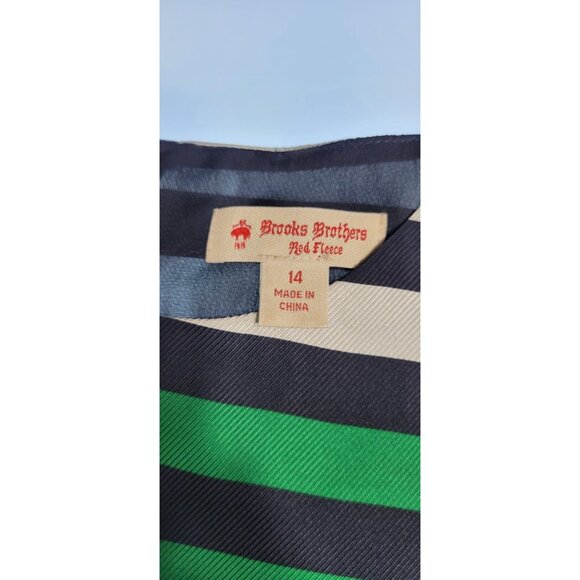 Brooks Brothers Red Fleece Womens A Line Dress Size 14 Multicolor 100% Silk - Picture 4 of 14
